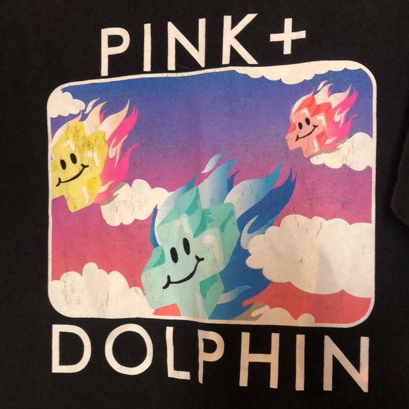 Pink + Dolphin T-Shirt - Picture 2 of 3